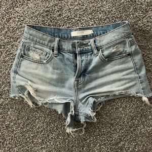 Short denim shorts.